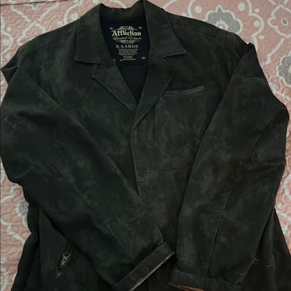 Affliction Black Lightweight Shirt Jacket